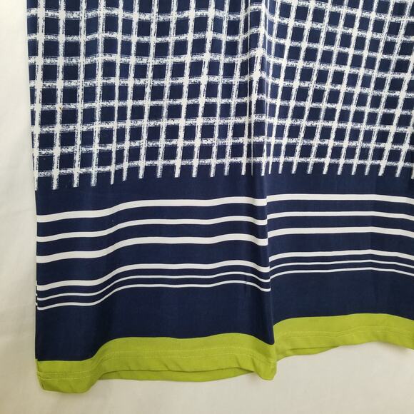 Mlle Gabrielle Career Casual Sheath Multicolor Knee Length Dress 3/4 Sleeve Sz M - Picture 5 of 9